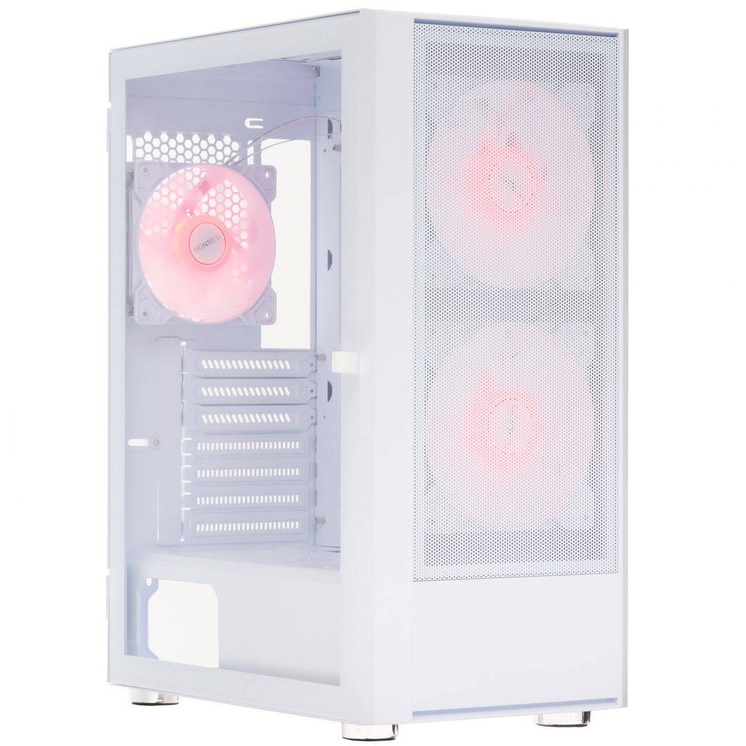 Корпус MONTECH X2 PLUS (W) (Midi Tower, ATX, 1xUSB3.2, 1xUSB2.0, 1xType-C, 1x120мм, 2x140мм, ARGB)
