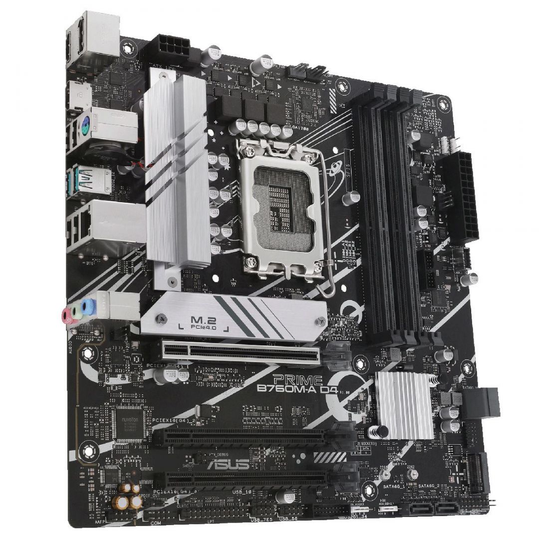 Материнская плата ASUS PRIME B760M-PLUS (LGA 1700, 9 фаз, 4xDDR5, 3xARGB, 1xRGB, 2xFAN)