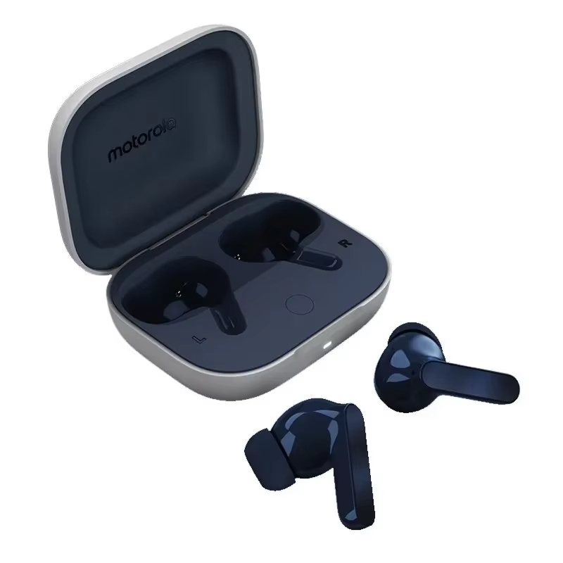 Наушники с микрофоном беспроводные (TWS) Motorola Moto Buds Black (BT5.3, 5/42ч, Hi-Res Audio)