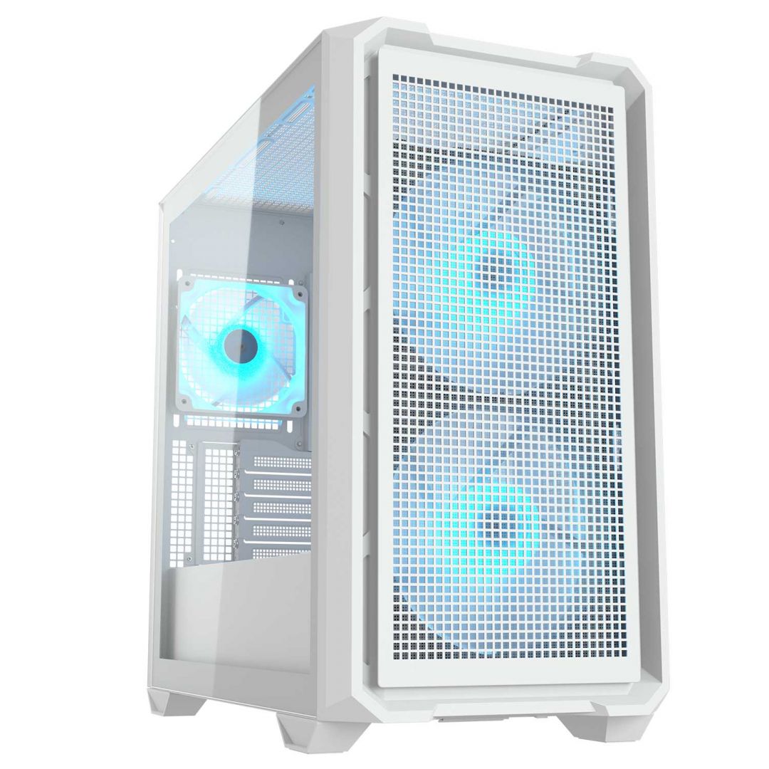 Корпус Cougar MX600 MINI White (Mini Tower, mATX, 1x120, 2x160, ARGB, 1xUSB-С , 2xUSB3, Fan hub)