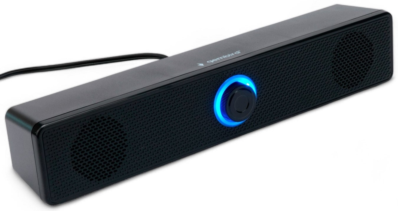 Колонки 2.0 (cаундбар) Gembird SPK-310 черный (6 Вт, USB, 1.15 метра)