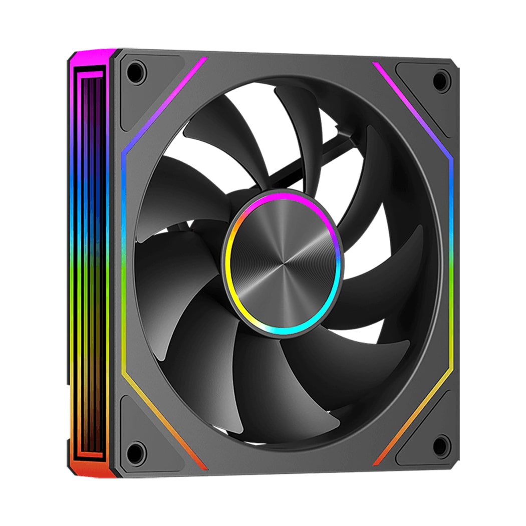 Вентилятор 120мм PCCooler FG120R ARGB BK (ARGB 3pin 5V M+F, 4pin PWM M+F, 800-1800 rpm)