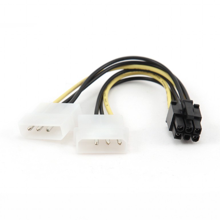 Кабель питания видеокарты Gembird 2xMOLEX(M) - > PCI-E 6pin (CC-PSU-6)