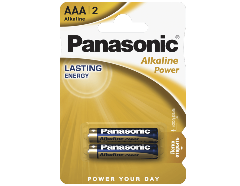 Батарейки PANASONIC LR03REB/2BP Alkaline (BRONZ) 2шт