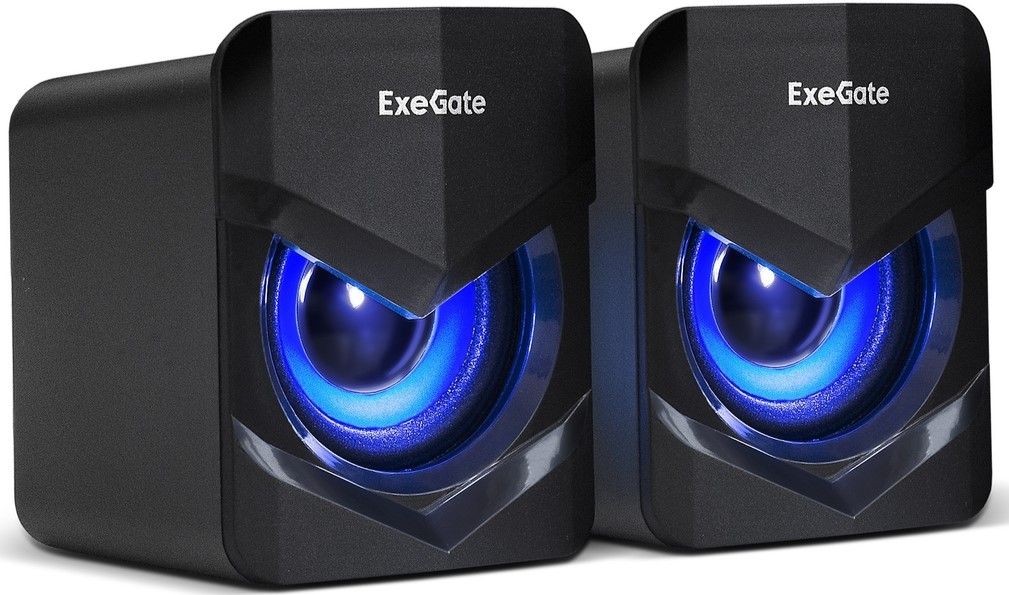Колонки 2.0 ExeGate Accord 200 (6Вт, USB2.0+1x3pin, Blue led) EX289685RUS