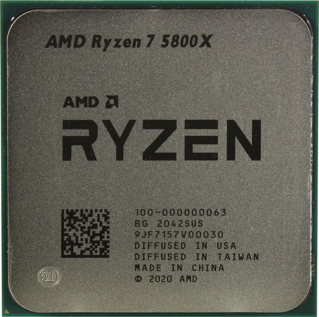 Процессор AMD Ryzen 7 5800X (8C/16T, 3,8-4,7ГГц, AM4, 105W, OEM) 100-000000063