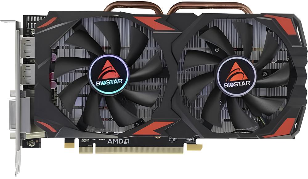 Видеокарта BIOSTAR Radeon RX 570 Dual Cooling 8ГБ GDDR5 (VA5705RV82-TBSFH-BS2)