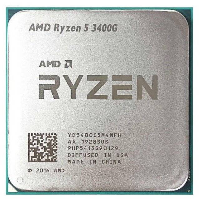 Процессор AMD Ryzen 5 3400G (4C/8T, 3.7-4.2ГГц, AM4, Vega 11, 65W, OEM) YD3400C5M4MFH