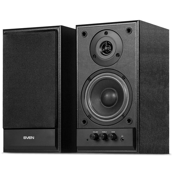 Колонки Sven 2.0 SPS-702 Black/дерево (2 х 20 Вт)