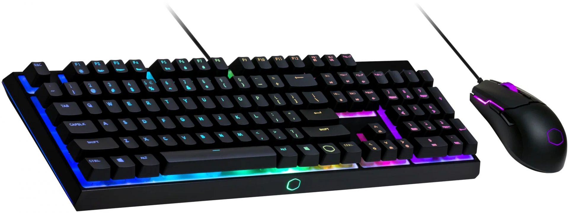 Комплект игровой (к-ра, мышь) Cooler Master MS-110 (полумеханика, RGB, 400-3200 DPI) MS-110-KKMF1-RU