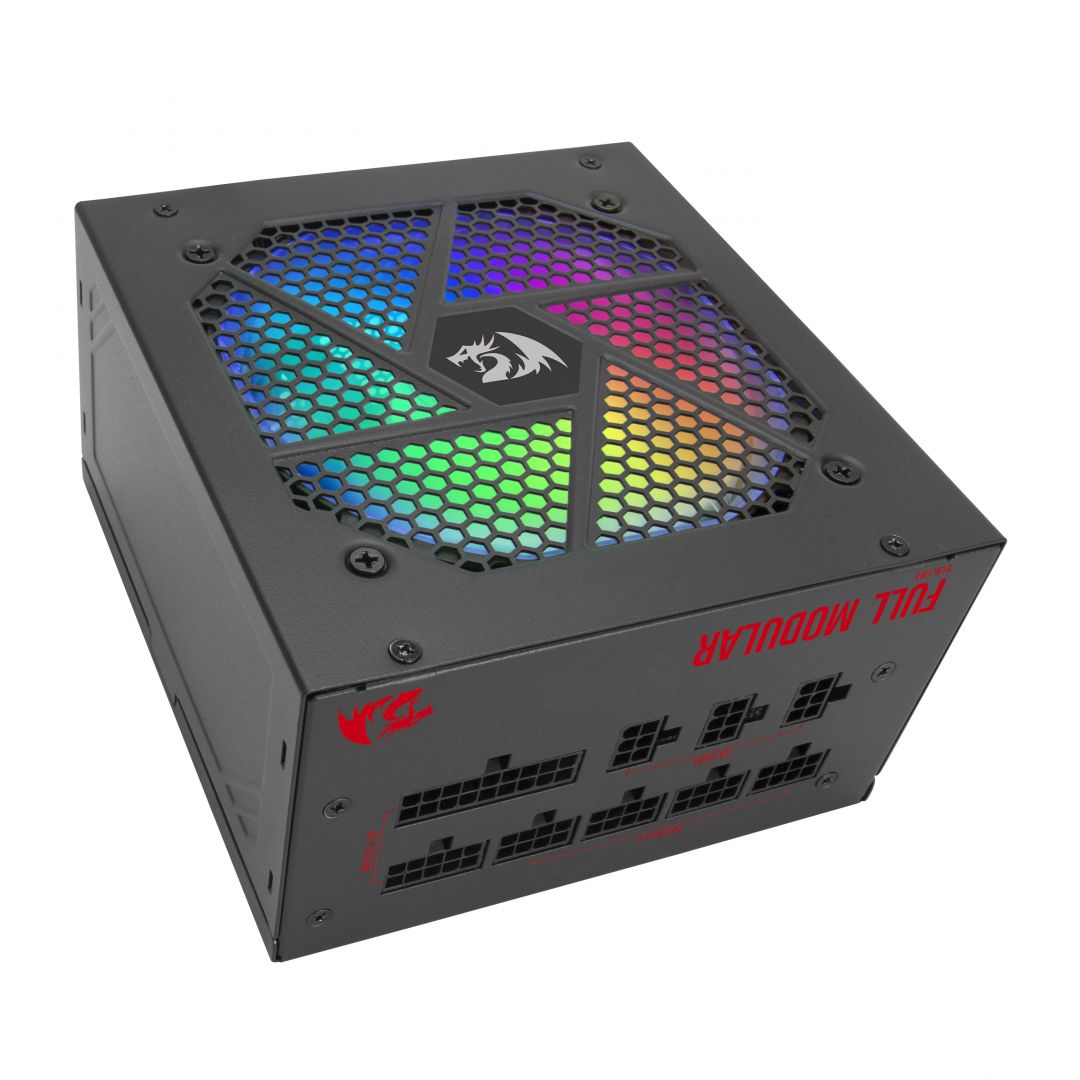 Блок питания 750 Вт Redragon RGPS-750W RGB (80 PLUS GOLD, APFC, 100-240В)