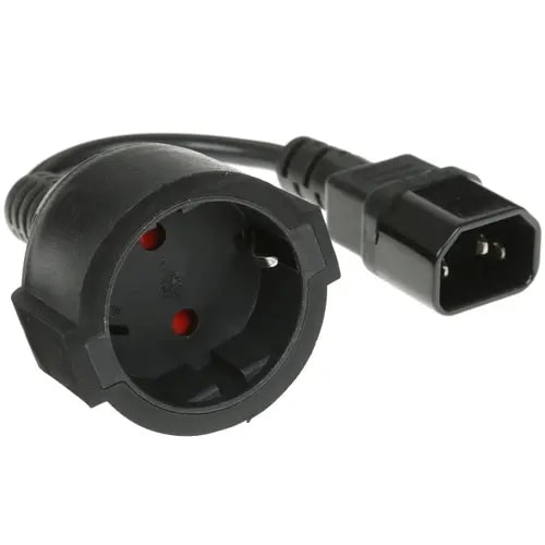 Кабель - переходник Dexp CEE 7/4 (розетка евро) -> IEC 320 C14 (ИБП) LPC71415-0,75 (0,15м, 3x075мм2)