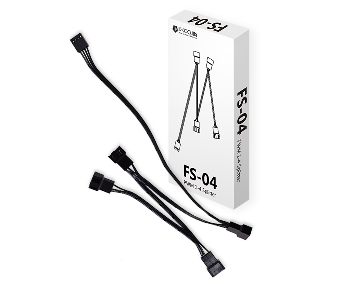 Разветвитель питания вентиляторов ID-COOLING FS-04 (4 в 1, 3pin/4pin, PWM, 12V)